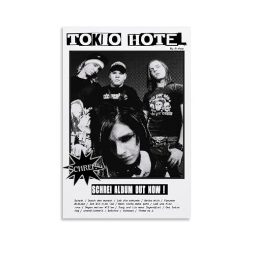 TUWQYEQ Tokio Hotel(1) Póster de pared estético de lona para habitaciones, 60 x 90 cm, sin marco, estilo 3