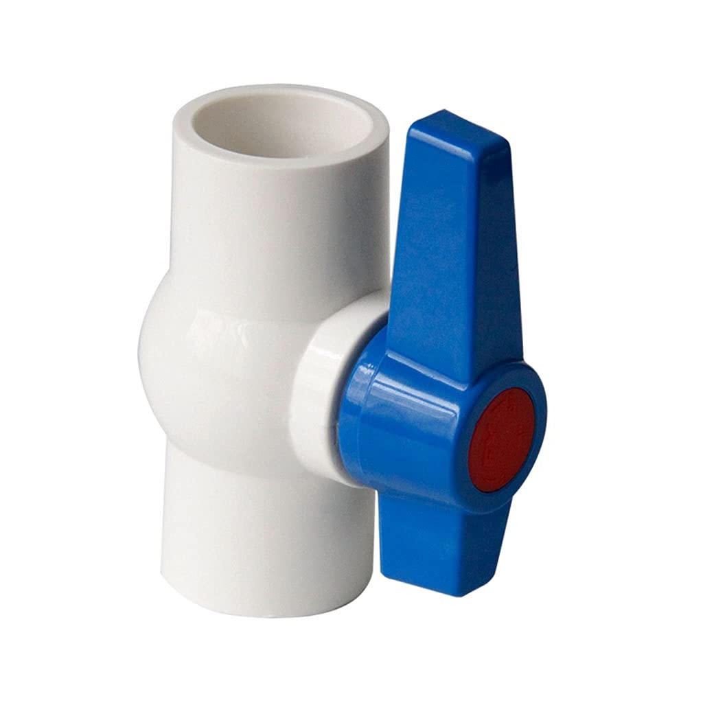Plastikowy zawór kulowy, 2 szt. Zawór kulowy z PCV, gwintowany prosty zawór sterujący, gniazdowy zawór regulacyjny przełącznika wody(50mm Socketgray)