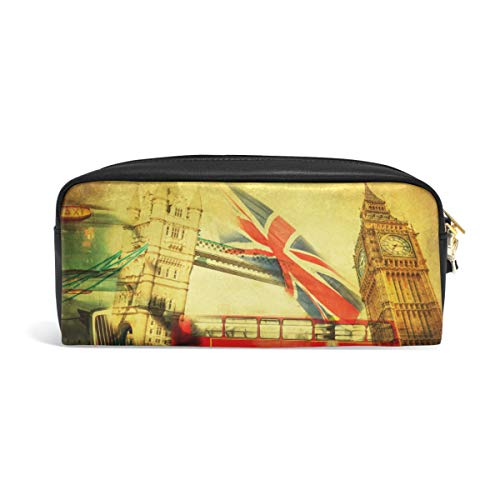 Lupinz - Astuccio in pelle con motivo vintage con