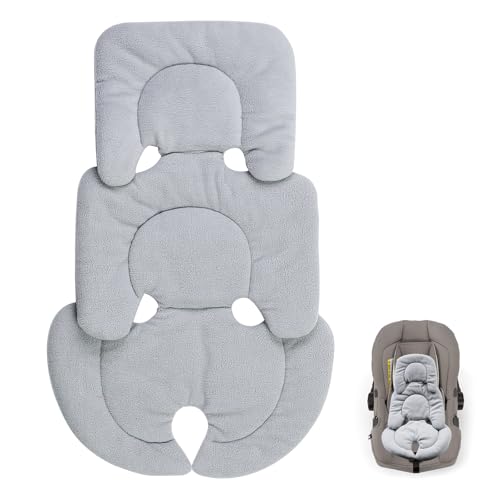 Eiszhjk Infant Car Seat Insert Compatible with Nuna Pipa, Carseat Insert Support for Infant, Soft Head and Body Support, Reversible Design Cushion Pad, Non-Slip, for Car Seats, Swing and Strollers