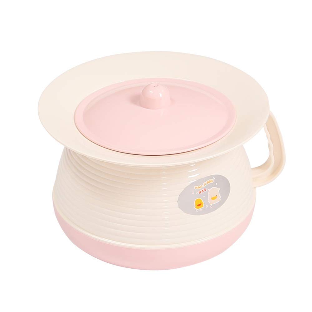 Orinatoio, Toilette Portatile ospedaliera per Assistenza domiciliare pazienti Anziani, Bambini, Unisex, Deodorante in Materiale PP con Coperchio, Tappetino Antiscivolo