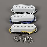 FLEOR Alnico 5 ST Pickup Single Coil Przetworniki Gitara Szyja/Środek/Most Pickup Biały do ST SQ Gitara Elektryczna