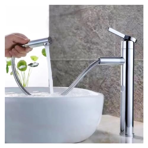 Robinets de salle de bain mitigeur de lavabo extractible pour nettoyer facilement la vasque