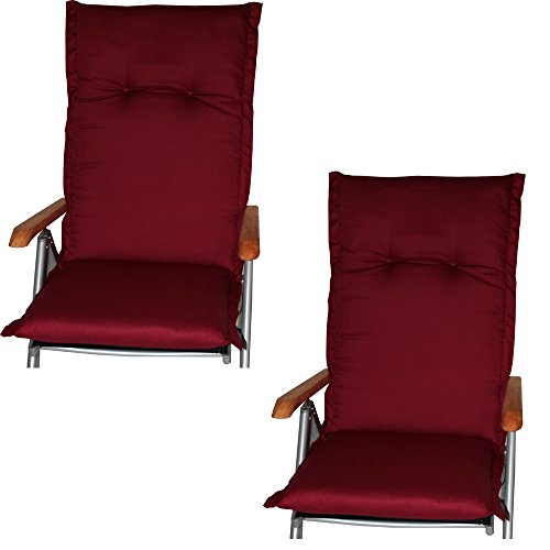 beo AU15 Andrea HL Cushion with Flange for High-Backed Chair, Approx. 52 x 120 cm, 7 cm Thick, Red