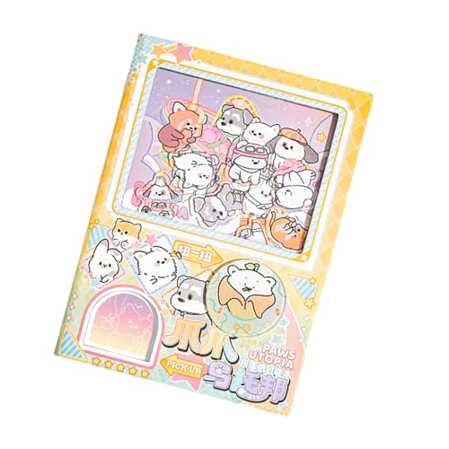 ZWWAAZHF Cuaderno inspirado en Gachapon, 160 páginas, blocs de notas de bolsillo con dibujos animados, planificador pequeño para estudiantes, mujeres, escritores, diario diario