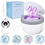 Ultrasonic Retainer Cleaner Machine, 45kHz 200ML Dental Cleaning Pod with 4 Modes with Timer, Mouth Guard Cleaner for Denture, Retaienr, Aligners, Mouth Guards, Braces, Jewelry & Toothbrush Heads