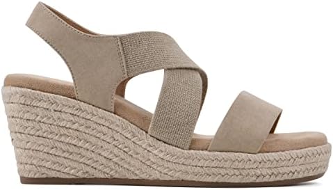 WHITE MOUNTAIN Women's Yanda Espadrille Platform Sandal, Sand/Fabric, 7.5 M | Image 2