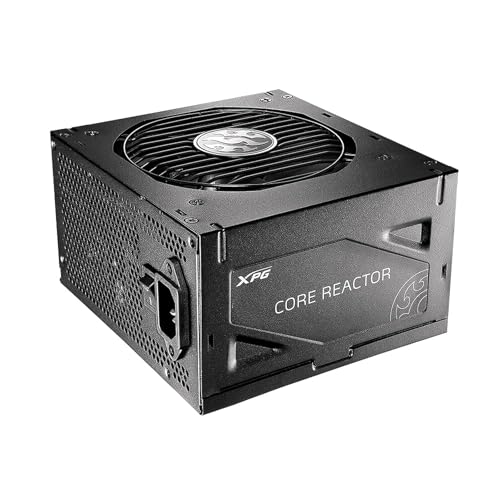 XPG Core Reactor, Fuente de Poder/Alimentación de 750W, Certificación 80 Plus Gold Full Modular, Color Negro (Modelo: COREREACTOR750G-BKCU)