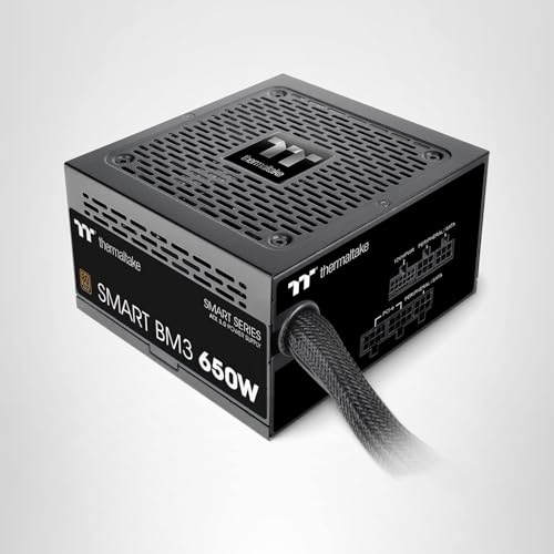 Thermaltake Smart BM3 650W 80Plus Bronze ATX 3.0 & PCIE 5.0 Ready Semi-Modular Power Supply; 105°C/221°F Japanese Capacitor; 5 Year Warranty; PS-SPD-0650MNFABU-3