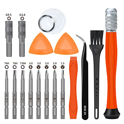 17 Pièces Tournevis, Kit De Réparation De Jeu 17IN1 Compatible Pour Nintendo Switch, PS5, Xbox One, JoyCon, Avec Embout De Jeu De Tournevis T10H T8H T6H 3.0 2.0 1.5, Kit De Tournevis Cover