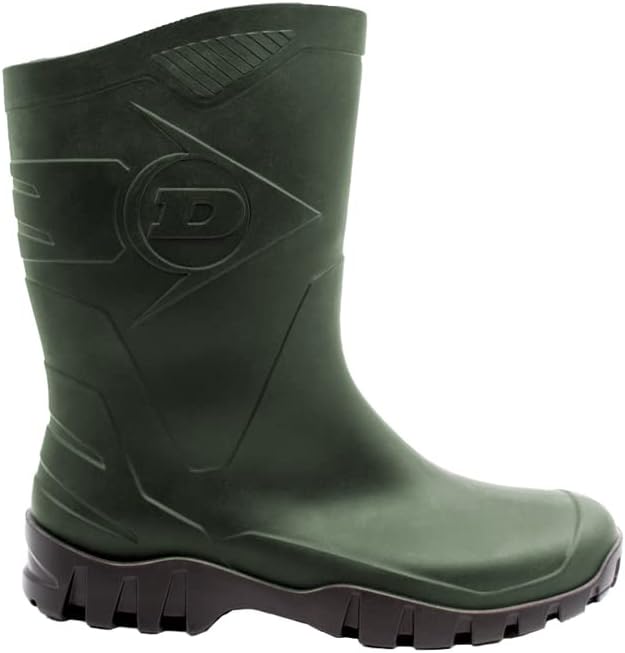 Dunlop Flying Dee - Protective Footwear Unisex Calf Length PVC Short Wellington Boots, 100% Waterproof and Chemical Resistant