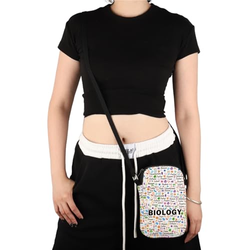 VAMSII Science Lover Gift Biology Words Crossbody Bag Lab Tech Travel Bag Biology Chemistry Teacher Gift Scientist Gift4