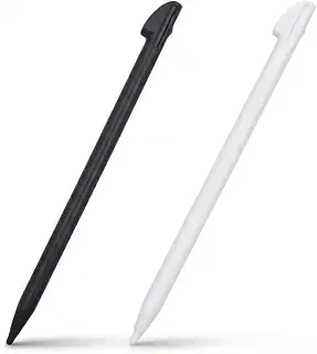 スカーレットnet 3DSLL用 タッチペン 2本セット 白 黒 交換用 入力ペン 互換品 (3DSLL)