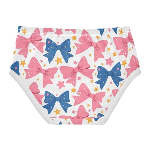 Wusikd Bows Stars Girls' Underwear Cotton Girls Briefs Soft Toddler Underwear 2T2