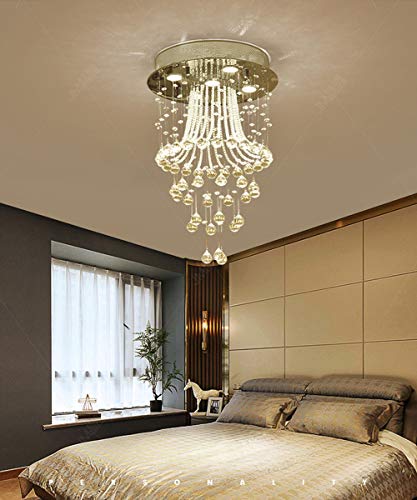 Luminaire de plafond en cristal de 40cm à large diffusion lumineuse - 2