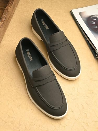 Image of MACTREE Suede Leather Stylish Loafers Shoes for Men