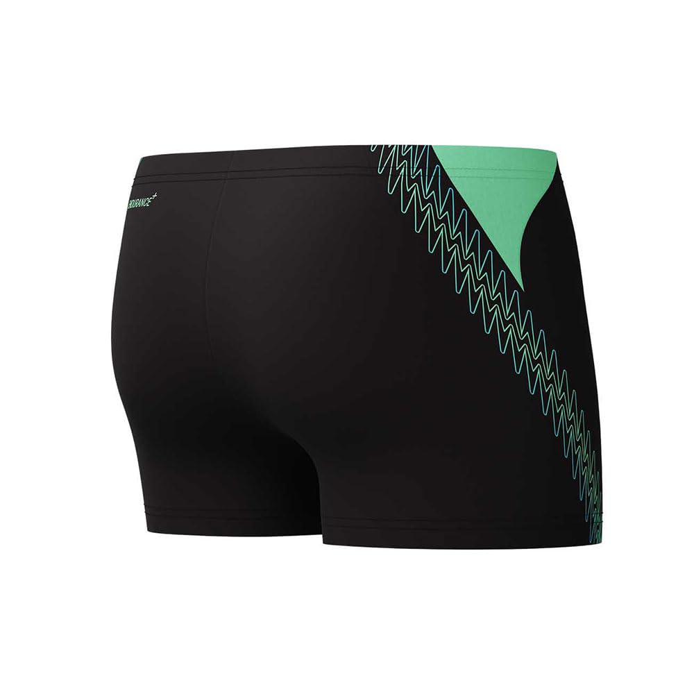 Speedo Męski Hyperboom Splice Aquashort, czarny/zielony lucerna, 40
