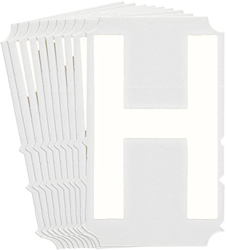 Brady 5210-H lettre H blanche adhésive 15,2 cm contre les erreurs de tri