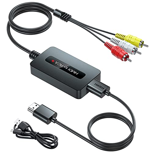 Kirolle HDMI to RCA Converter Cable HDMI to Composite AV CVBS Converter