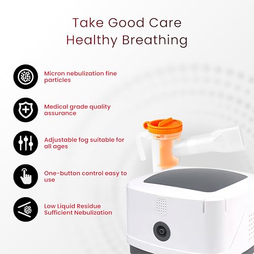 Image of Contec NE-J01 Portable Nebulizer for Adults and Kids, Compact Compressor Nebulizer with One-Button Operation, Adjustable Mist, Fine Particle Delivery, Low Medication Waste