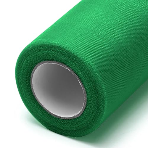 Rouleau de Tulle vert 30cmx91,5m, Tulle Mariage Voiture, Decoration Voiture Mariage, pour la Décoration de Bricolage, Tutu Jupe, Artisanat, Table Décorative,...