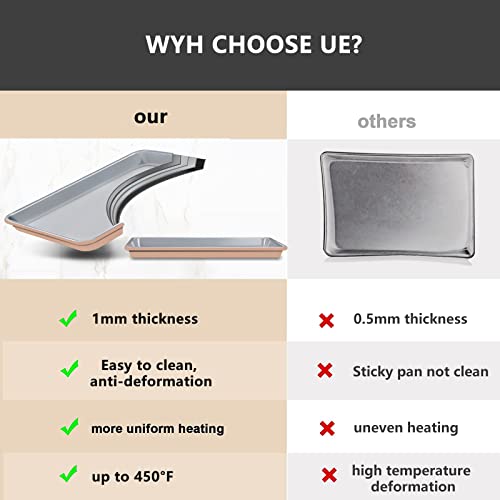 Baking Sheet With Rack Set (2 Pans + 2 Racks), Bicolor Baking Pan With Cooling Rack, Nonstick Cookie Sheet, Warp Resistant & Heavy Duty & Rust Free (Apricot & Grey) #TOP6