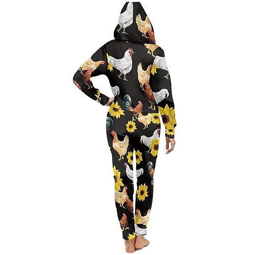 POLERO Mushroom Rabbit Onesie Pajama Women Zip Up Nightgowns Mens Hooded Sleepwear with Pocket One-Piece Housewear3