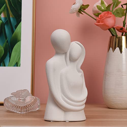 Pointnio Hugging Couple Statues And Sculptures Home Decor,Romantic Figurines For Office Bookshelf Nightstand Decorations,Love Gifts For Her(Hugging Couple White) #TOP4