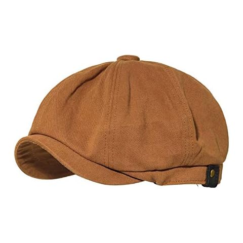 Clape Cotton Baker Boy Beret Flat Cap Shelby Cap Men's 8 Piece Newsboy Cap Ivy Caps Breathable Summer Duckbill Hat Cover
