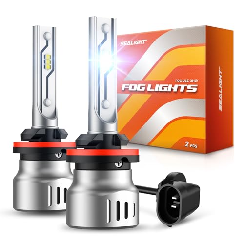 SEALIGHT 881 LED Fog Light Bulbs, 12000LM 886 889 H28 888 894 896 898 Fog Lights LED Bulbs 600% Brightness Upgrade, 1:1 Size 100% Successful Installation for Trucks Cars, Interior Lighting, Pack of 2