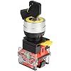 APIELE 22mm Key Switch 440V 10A 2NO Maintained 3 Position, Latching