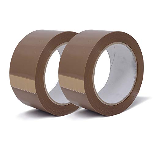 gws Paket-Klebeband PVC Kräftiges Verpackungsband für schwere Pakete | Sehr hohe Reissfestigkeit, leicht & leise abrollend | Länge: 66 m | Breite: 50 mm | Dicke: 64 μm (2, braun)