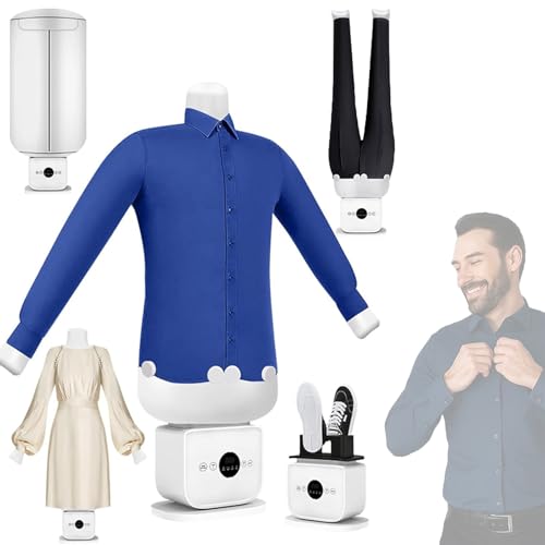 Luzphened Mannequin de Repassage Automatique, sèche & rafraîchit, Repasseur de Chemises Automatique avec Fonction Vapeur & écran Tactile, pour Chemises & Chemisiers B