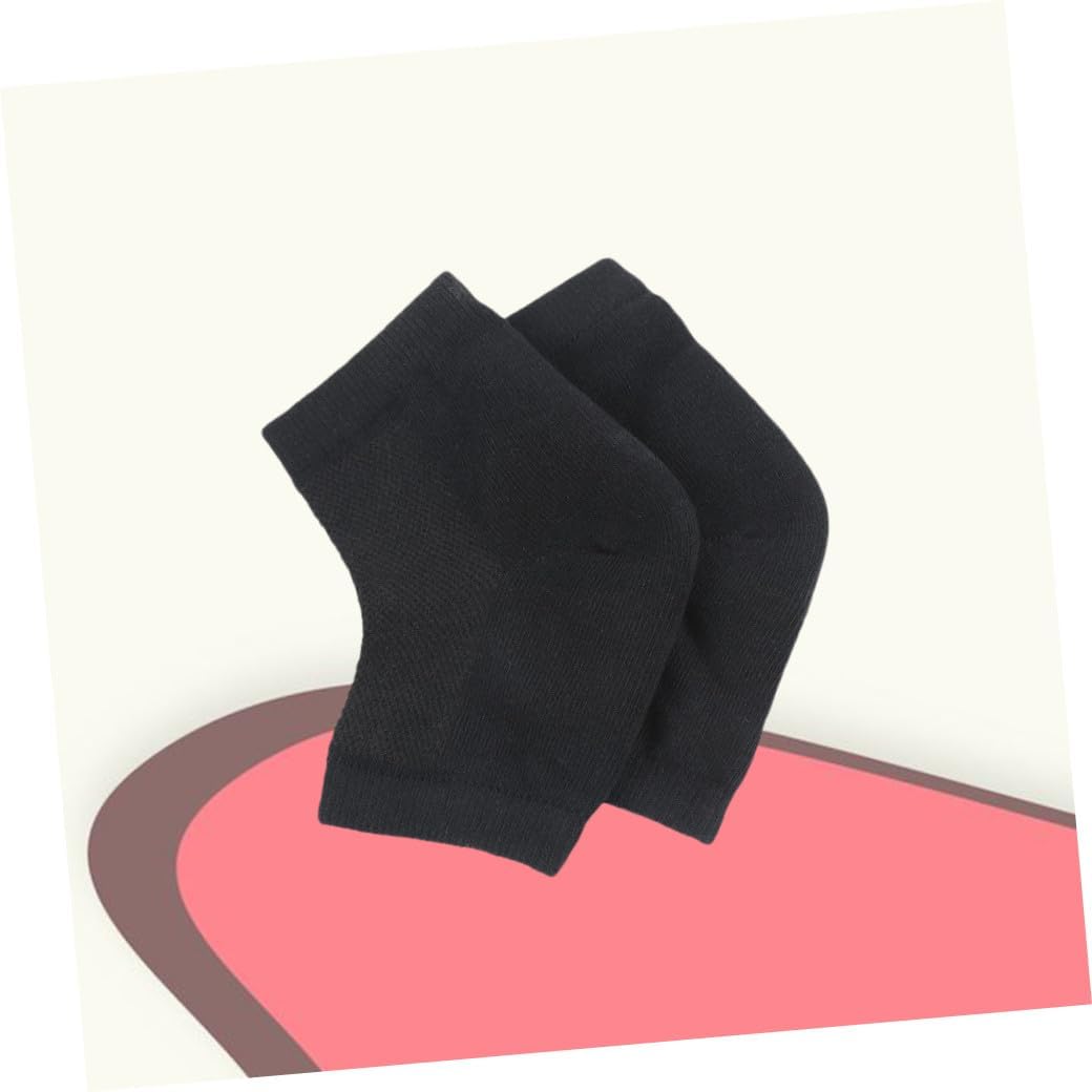 NOLITOY 9pcs Moisturizing Gel Heel Socks Open Toe for Women Men Heal Dry Cracked Skin Heel Sleeve Support