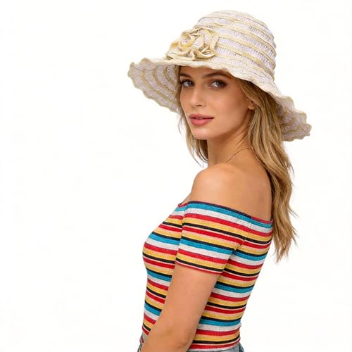 Sombrero plegable vintage para mujer protección UV miniatura 2