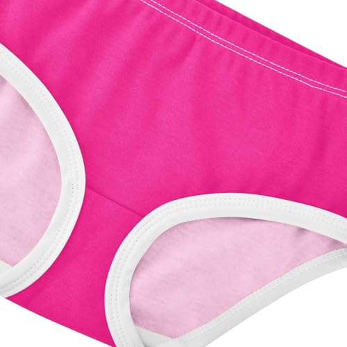 Joisal Pattern Toddler Girls Underwear 2t Cotton Little Girl Panties Rose Hotpink Kids Briefs Undies4