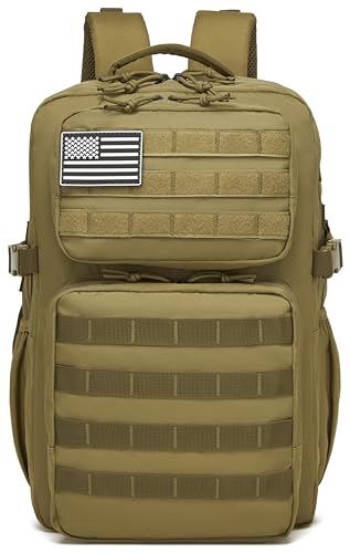 Image of Wotony Military Tactical Backpack for Men Waterproof Daypack 3 Day Assault Pack Molle Bag with Water Bottle Holder