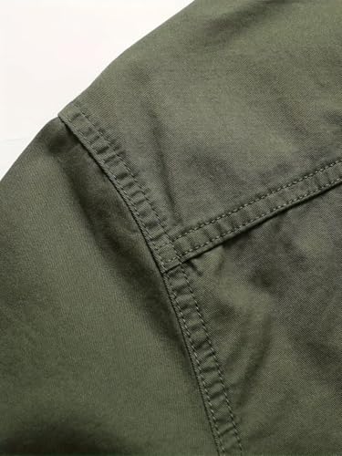 Image of FABRIPPLE Men's Cargo Jacket Shirt | 100% Cotton | 6 Pocket Utility Overshirt | Casual & Outdoor Wear | Breathable & Lightweight Fabric
