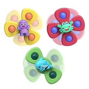 ZOYLINK 3 STKS Baby zuignap speelgoed interactief spinnend speelgoed rammelaar speelgoed voor peuters