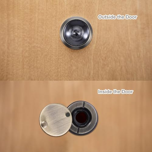 Mirilla para puerta UKCOCO de ángulo amplio de 220 grados con protección de privacidad y diseño de ajuste universal, material de aleación de zinc para uso en hogares y oficinas miniatura 7