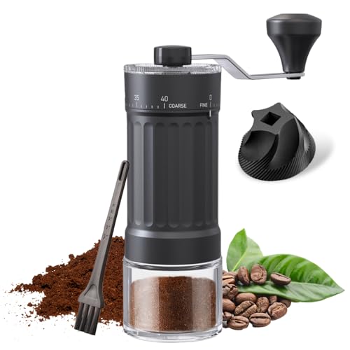 Kaffeemühle Manuell, Kaffeemühle manuell mit Keramikmahlwerk 30g, Verstellbarer Manueller Kaffeemühle Mit 40 Einstellbaren Einstellunge, Handkaffeemühle Für Reisen, Camping, Büro, Espresso,Übergießen Kaffeemühle Manuell, Kaffeemühle manuell mit Keramikmahlwerk 30g, Verstellbarer Manueller Kaffeemühle Mit 40 Einstellbaren Einstellunge, Handkaffeemühle Für Reisen, Camping, Büro, Espresso,Übergießen