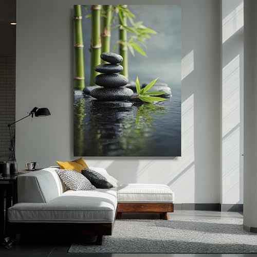 Tableau décoratif sur toile zen de haute précision format 60 x 90 cm