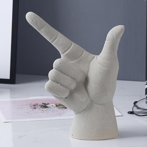 Escultura Decorativa en Cerámica Mano Diseño Moderno