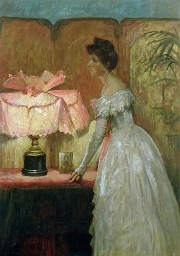 Impression d'art Lamplight Study of Interior Dicksee toile premium 60x90