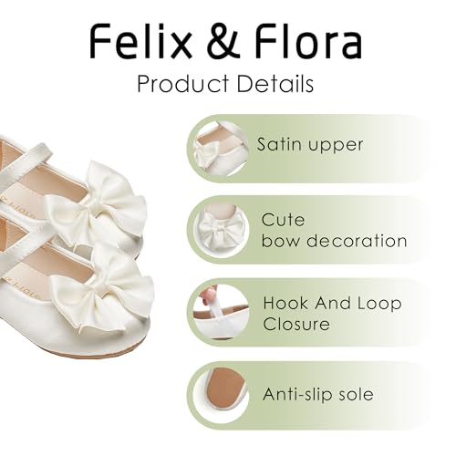 Image of Felix & Flora Toddler Flower Girl Dress Shoes Girl Ballet Flats Party School Shoes Wedding