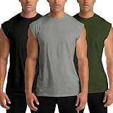 Camisetas sin Mangas para Hombre, Camisetas sin Mangas para Entrenamiento, Musculatura atlética, para Entrenamiento...