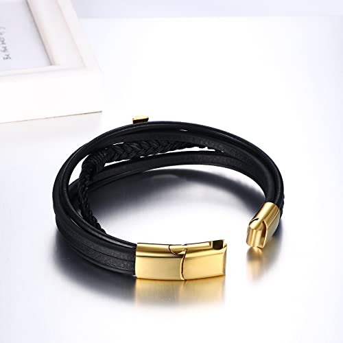 Pulsera de cuero NMQLX para hombre y mujer con ankh miniatura 6
