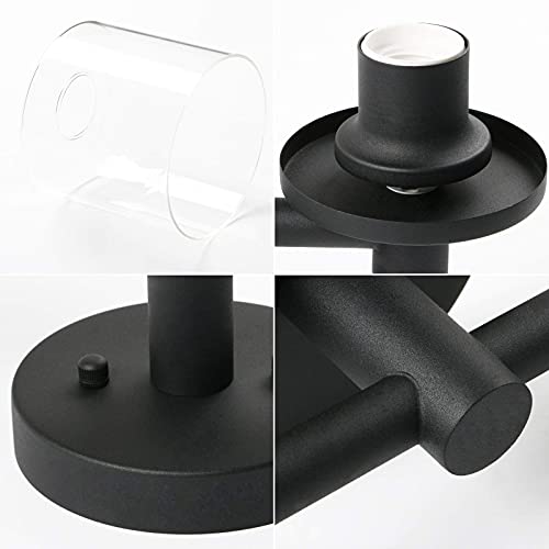 Pathson 3-Light Semi Flush Mount Ceiling Light, Industrial Pendant Lighting Fixture With Glass Shade, Ceiling Chandelier Lamp For Hallway Loft Kitchen Bar #TOP6