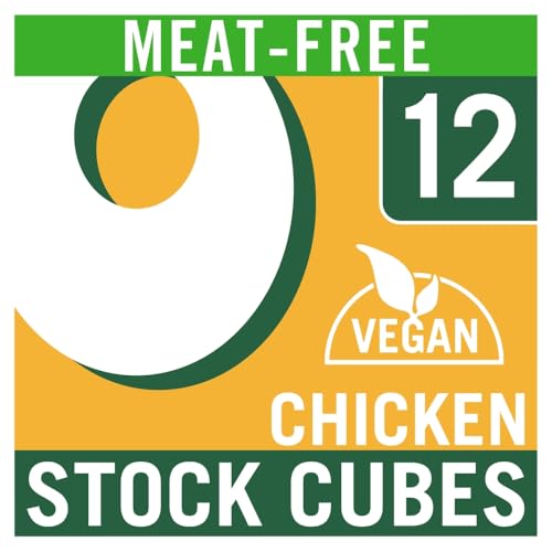 OXO 12 Vegan Chicken Flavour Stock Cubes – Meat-Free, Bold Taste, Plant-Based, Ideal for Soups, Roasts, Gravy & Holiday Cooking, 71 g (Pack of 1)