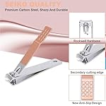 9 PCS Nail Clippers, ONEHERE Premium Manicure Set, Professional Grooming Gift Kit, Pedicure Kit, Facial, Hand, Foot, Cuticle Nail Care Tools, Fingernail Clippers with Luxurious Portable Travel Case - Image 5